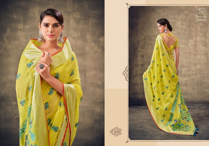 Aura Cashmere 1 Casual Wear Wholesale Printed Sarees Catalog
